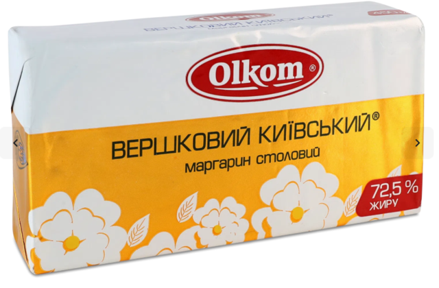 Маргарин вершковий Olkom 72,5%, 450г